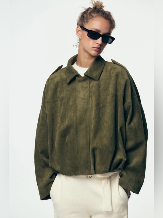 Zara Jackets & Blazers - Zara viral green bomber